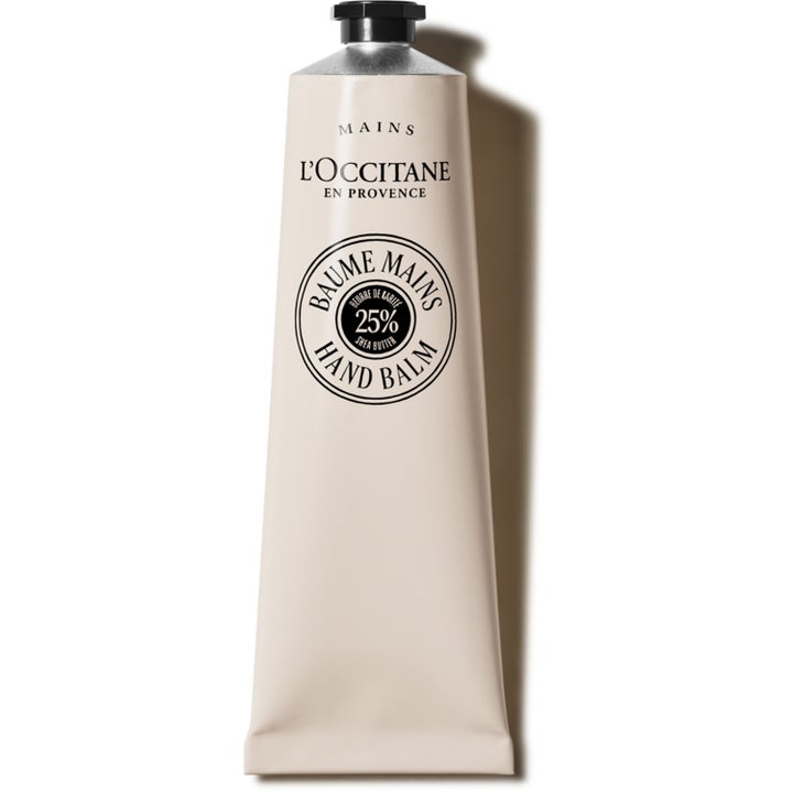 L'Occitane Shea Butter Hand Balm 150ml intensiv handbalm l'occitane i beige aluminiumtub med 25 procent sheasmör.