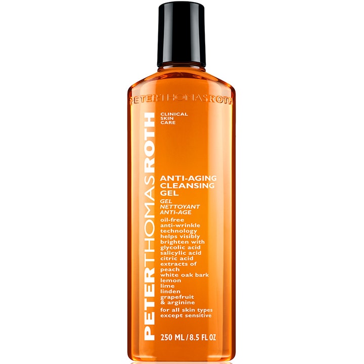 Peter Thomas Roth Anti-Aging Cleansing Gel 250 ml oljefri ansiktsrengöring i orange plastflaska med svart lock