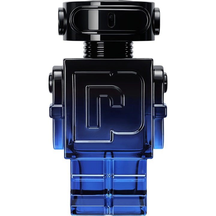 Rabanne Phantom Intense Eau de Parfum 50 ml herrparfym i robotformad flaska i tonat blått och svart glas