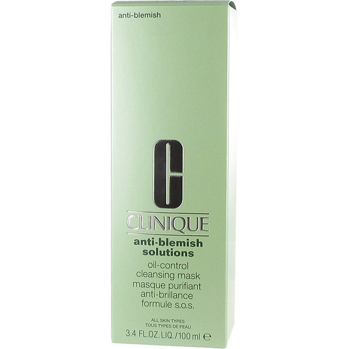 Clinique Anti Blemish Solutions 100 ml anti-akne mask i ljusgrön ytterförpackning som ger oljekontroll.
