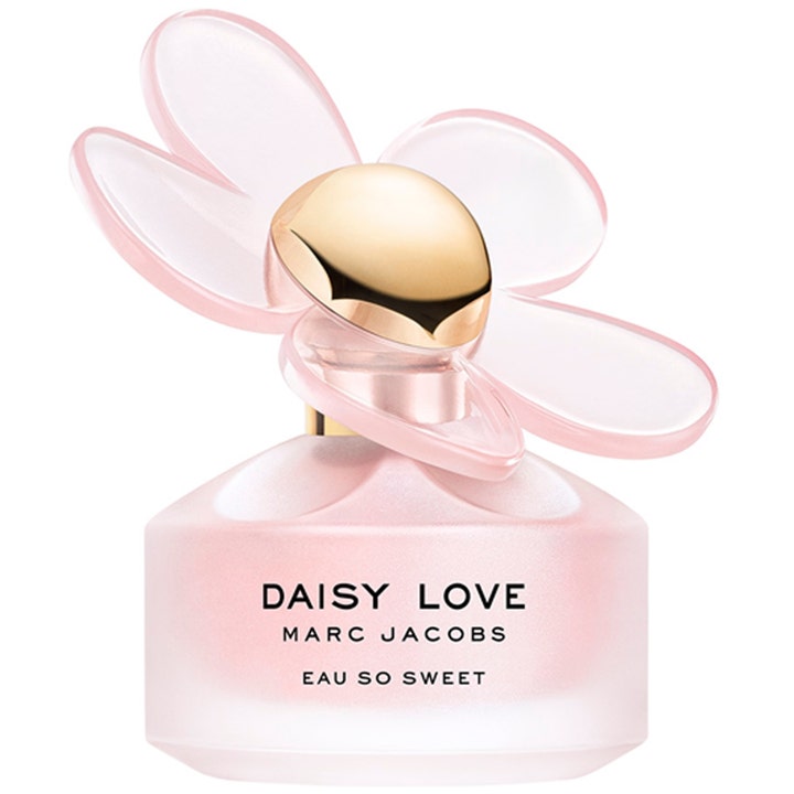 Marc Jacobs Daisy Love Eau So Sweet 30 ml söt daisy parfym i frostad rosa glasflaska med stor blomkork och gulddetalj