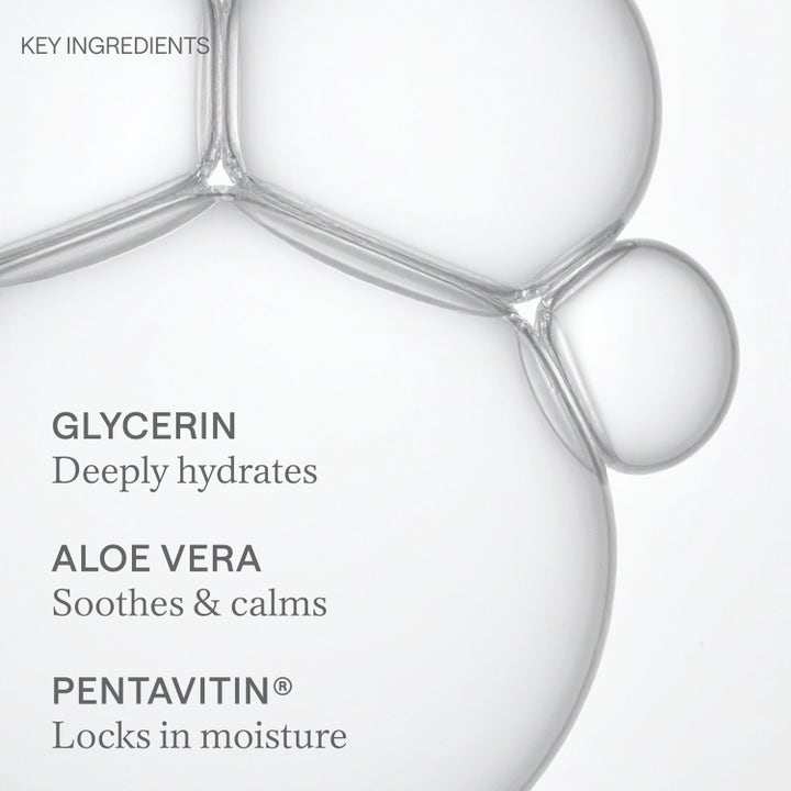 Jorgobé Glycerin Hydra Cleanser 200 ml med glycerin hydrering visar stora genomskinliga vattenbubblor