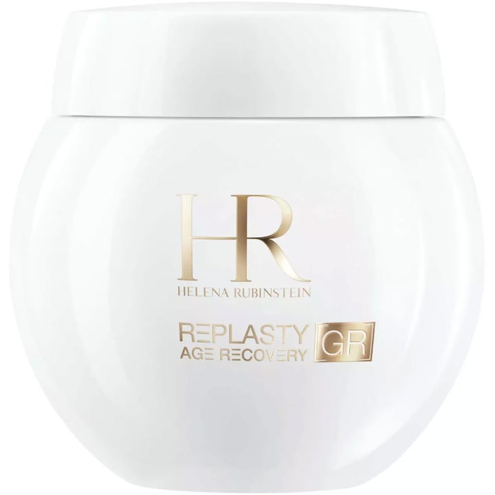 Helena Rubinstein RePlasty Age Recovery 50 ml nattkräm i en elegant vit rundad glasburk med gulddetaljer
