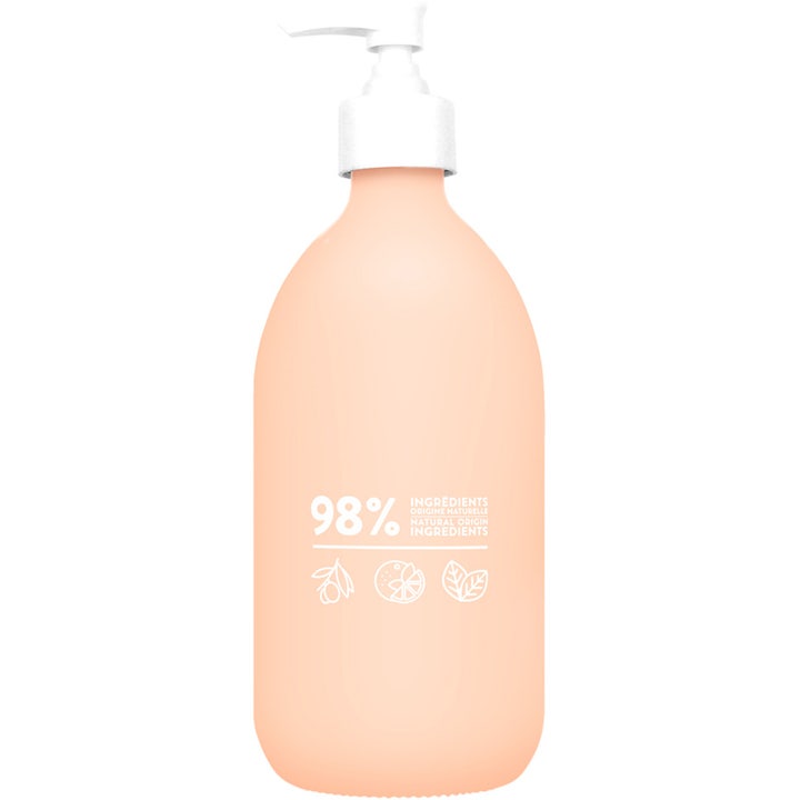 Compagnie de Provence Exfoliating Liquid Marseille Soap 495 ml exfolierande handtvål pump i persikofärgad frostad flaska
