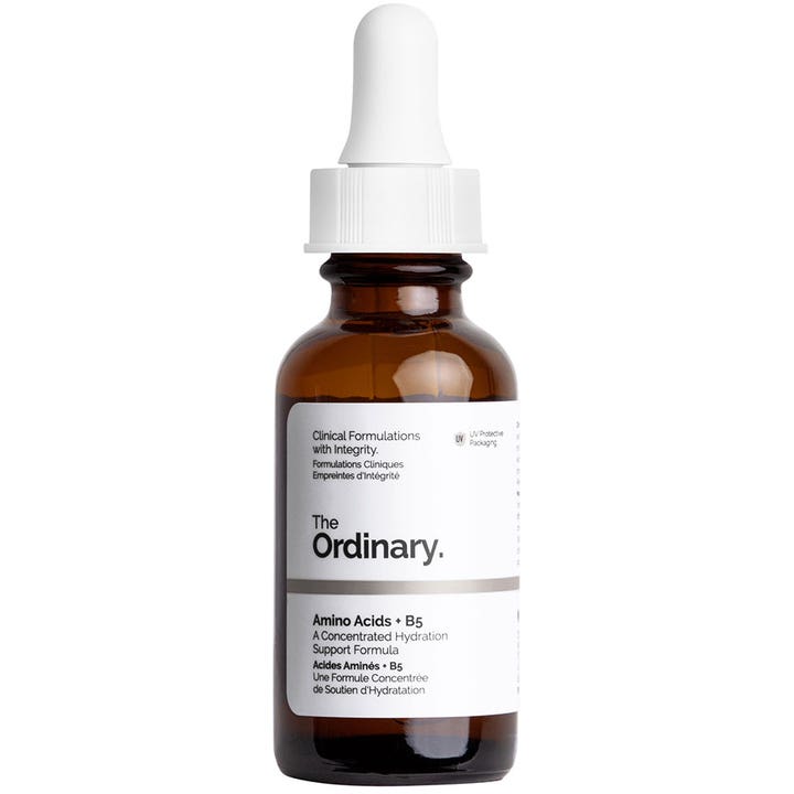 The Ordinary Amino Acids + B5 30ml aminosyror ansiktsserum är ett alkoholfritt serum för känslig hud i brun glasflaska.