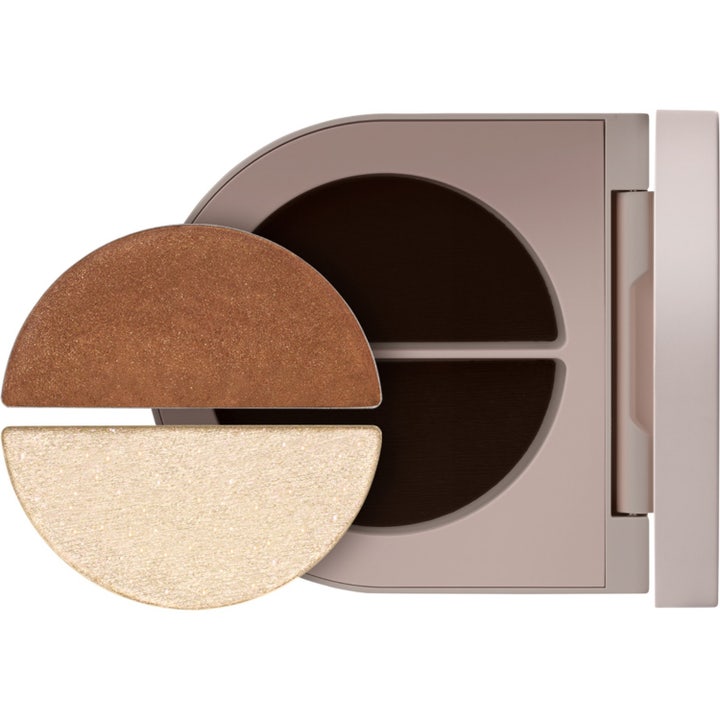 Satin And Shimmer Duet Eyeshadow Satin Cocoa And White Gold Shimmer