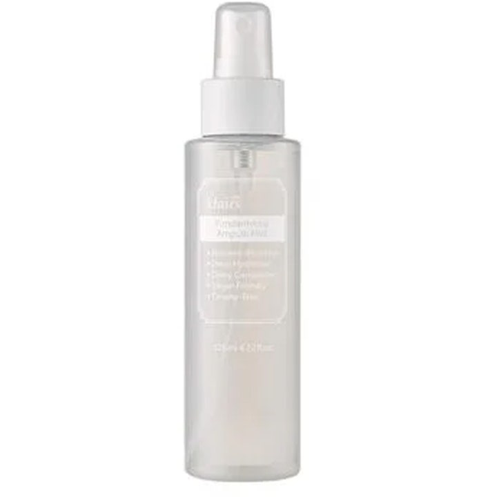 Klairs Fundamental Ampule Mist 125 ml ansiktsspray för torr hud i en stilren frostad plastflaska med vit spraykork.