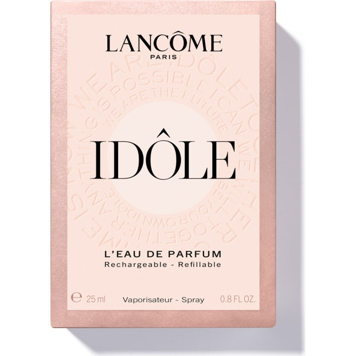 Lancôme Idôle Eau de Parfum 25ml damparfym i ljusrosa ytterförpackning med lyxigt skimrande ram