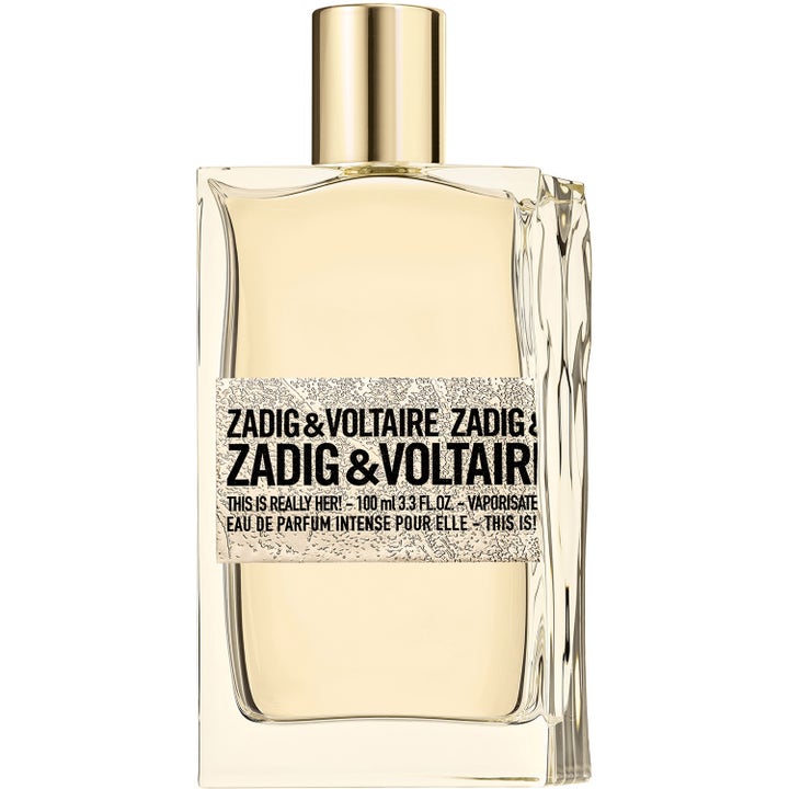 Zadig & Voltaire This Is Really Her! Intense 100 ml parfym dam i glasflaska med ojämn textur och guldkork