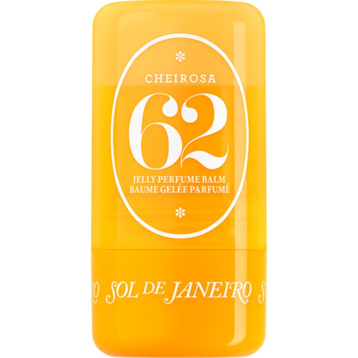 Sol de Janeiro Cheirosa 62 Jelly Perfume Balm 4 g väldoftande parfymstick i gul genomskinlig hylsa med vit text