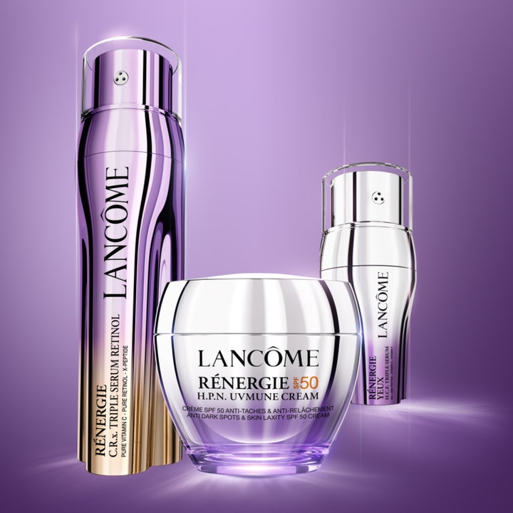 Lancôme Rénergie H.P.N. UVMUNE Cream 50 ml anti ageing dagkräm spf50 med serum i lila och silvriga förpackningar