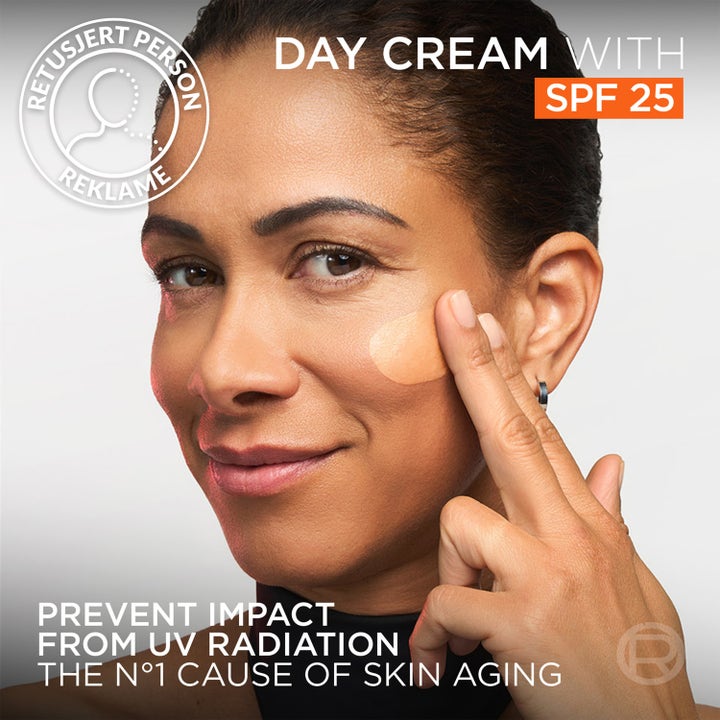L'Oréal Paris Revitalift Laser Day Cream 50 ml dagkräm med SPF 25 som appliceras för att motverka UV-strålning.