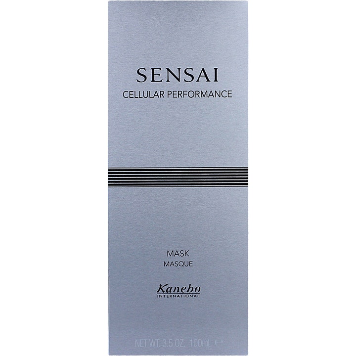 Sensai Cellular Performance Mask 100 ml anti-age återfuktande ansiktsmask i en silverfärgad ytterförpackning