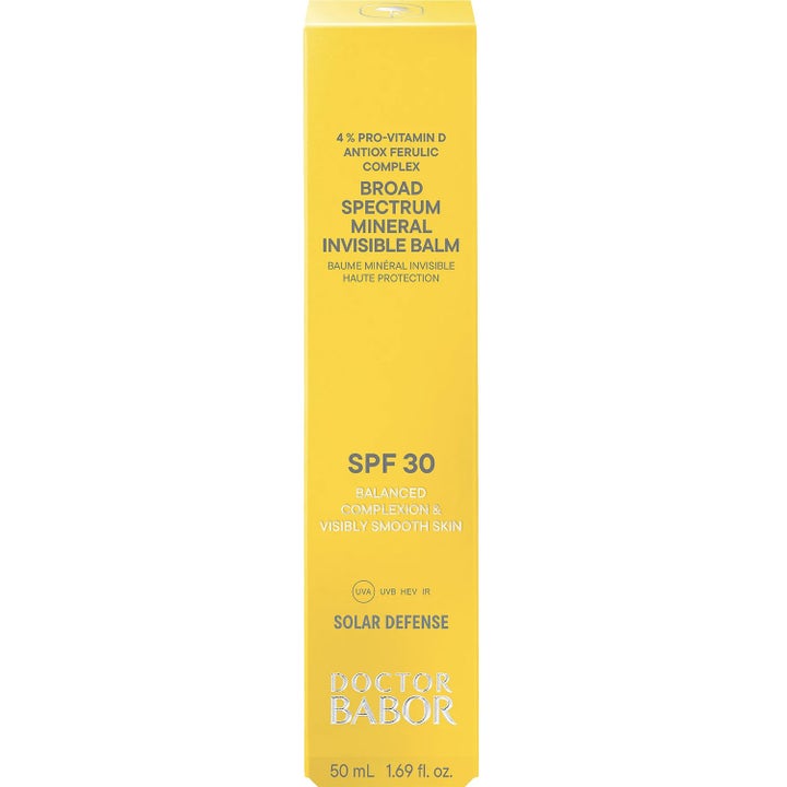 Babor Doctor Babor Mineral Invisible Balm 50 ml dagkräm med SPF 30 i gul ytterförpackning som ger jämn hy.