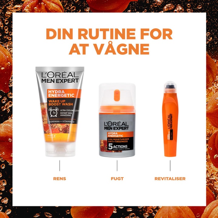 L'Oréal Paris Hydra Energetic Wash 100 ml energigivande ansiktsrengöring för män i en komplett hudvårdsrutin