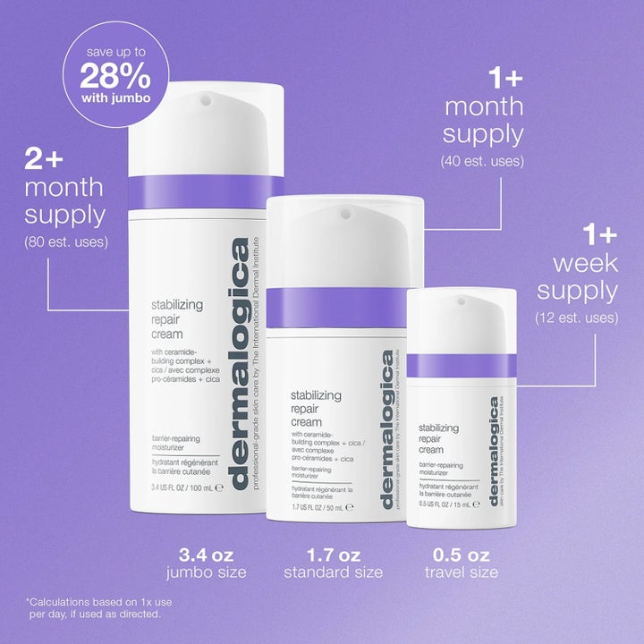 Dermalogica Stabilizing Repair Cream 100 ml barriärstärkande ansiktskräm med cica och ceramider i tre storlekar.