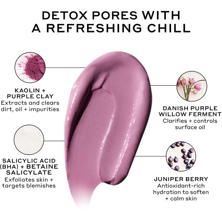 Ole Henriksen Balance Violet Ice Cold Plunge Pore Mask 1 st violet ansiktsmask med lera djuprengörande krämig lila textur.