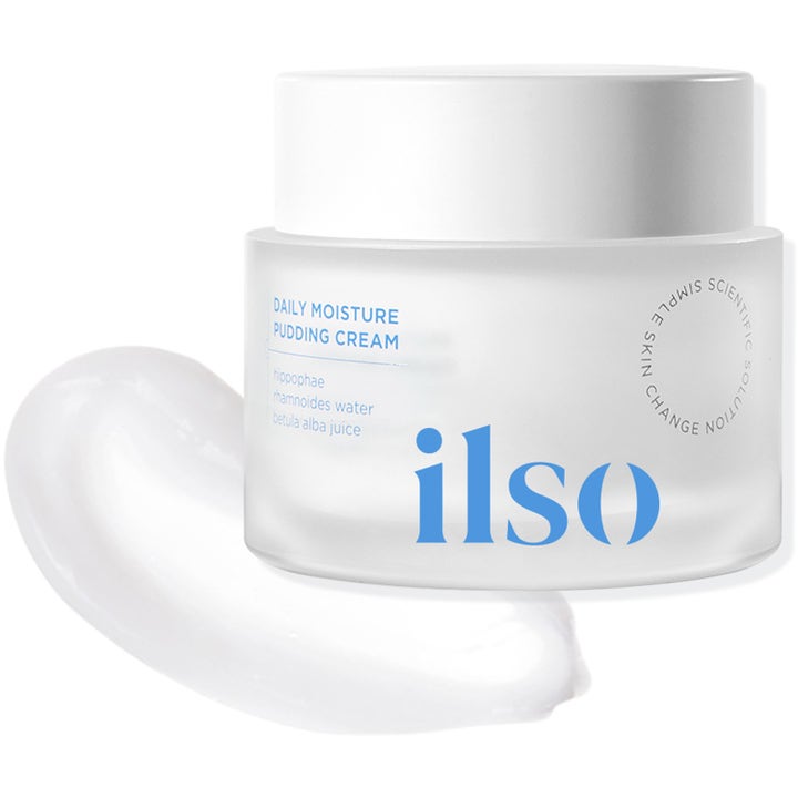 Ilso Daily Moisture Pudding Cream 50 ml fuktgivande ansiktskräm för daglig användning i frostad burk med krämig textur.