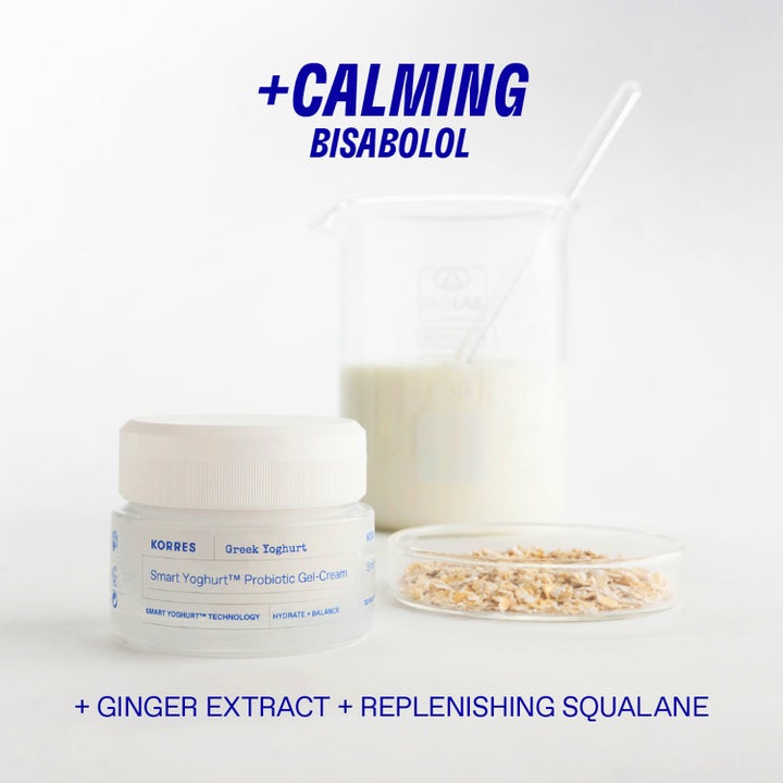 KORRES Smart Yoghurt Probiotic Gel-Cream 40 ml lugnande ansiktskräm med bisabolol och squalane