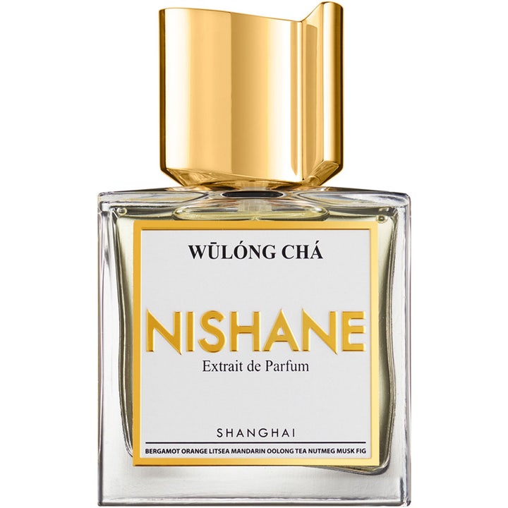 Nishane Wūlóng Chá 50 ml extrait de parfum nishane parfym i fyrkantig glasflaska med glänsande guldkork