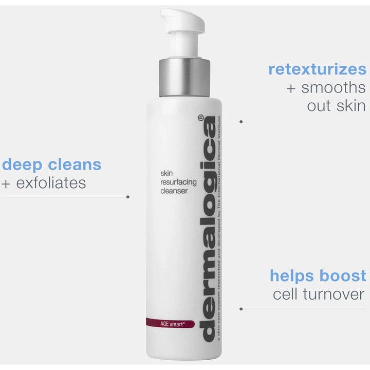 Dermalogica AGE smart Skin Resurfacing Cleanser 150 ml exfolierande rengöringsgel i vit pumpflaska