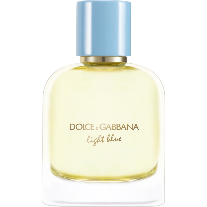 Dolce & Gabbana Light Blue Pour Homme Eau de Parfum 50 ml herrparfym i glasflaska med ljusblå kork och gulddetaljer