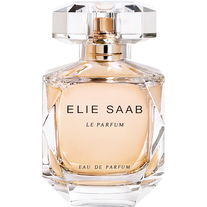 Elie Saab Le Parfum edp 30ml feminin parfym i en facetterad glasflaska med persikofärgad vätska och genomskinlig kork