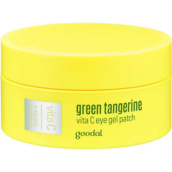 Goodal Green Tangerine Vita C Eye Gel Patch 60st lystergivande ögonmask c-vitamin i gul rund burk