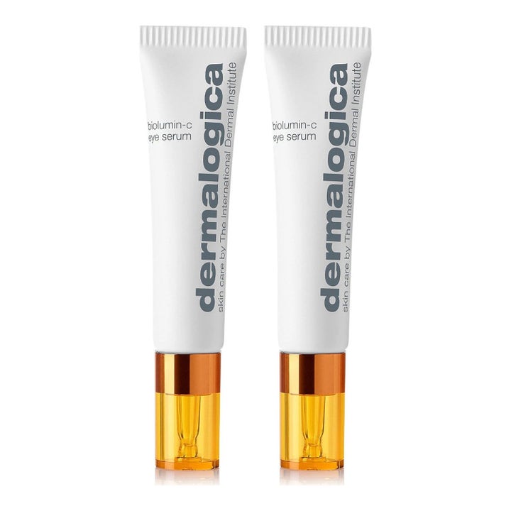 Dermalogica BioLumin-C Eye Serum 15 ml lystergivande ögonserum i vita tuber med orange transparenta lock