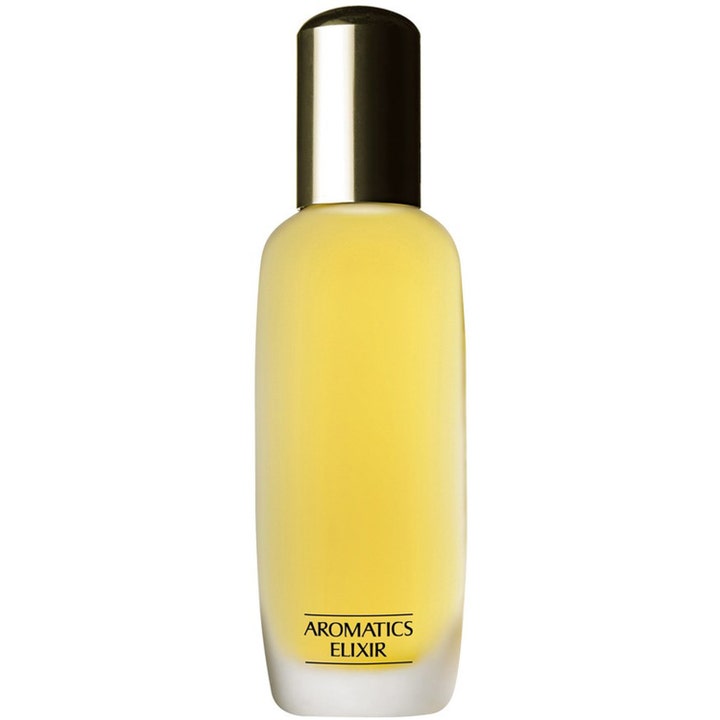 Clinique Aromatics Elixir Eau de Parfum 45 ml parfym i frostat glasflaska med ett guldfärgat lock