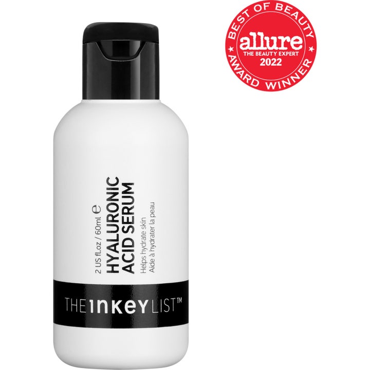 The INKEY List Hyaluronic Acid Serum 60 ml återfuktande hyaluronsyraserum i vit flaska och matchande ytterförpackning
