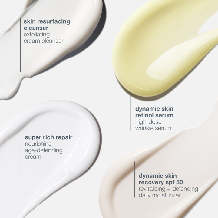 Dermalogica Skin Aging Solutions 70 ml anti aging behandling med gula och vita texturer av nattkräm retinol serum