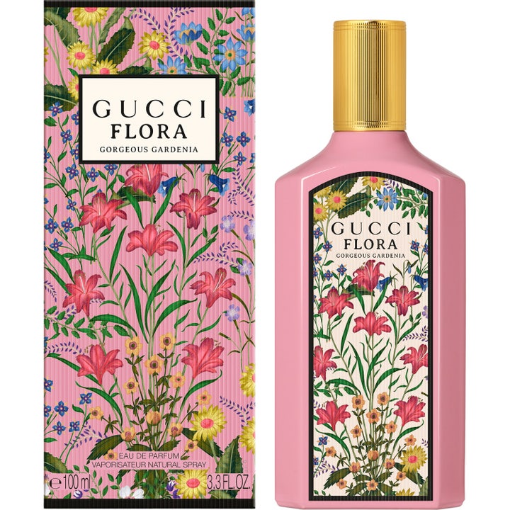 Gucci Flora Gorgeous Gardenia 100 ml blommig parfym gardenia i rosa flaska med dekorativ blommig ask