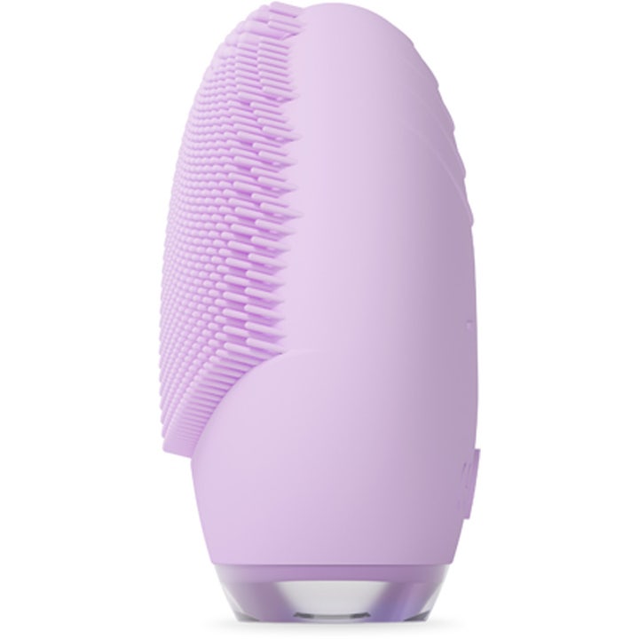 FOREO LUNA 4 go Lavender 1 st ansiktsrengöring elektronisk med mjuka silikonstrån i profil