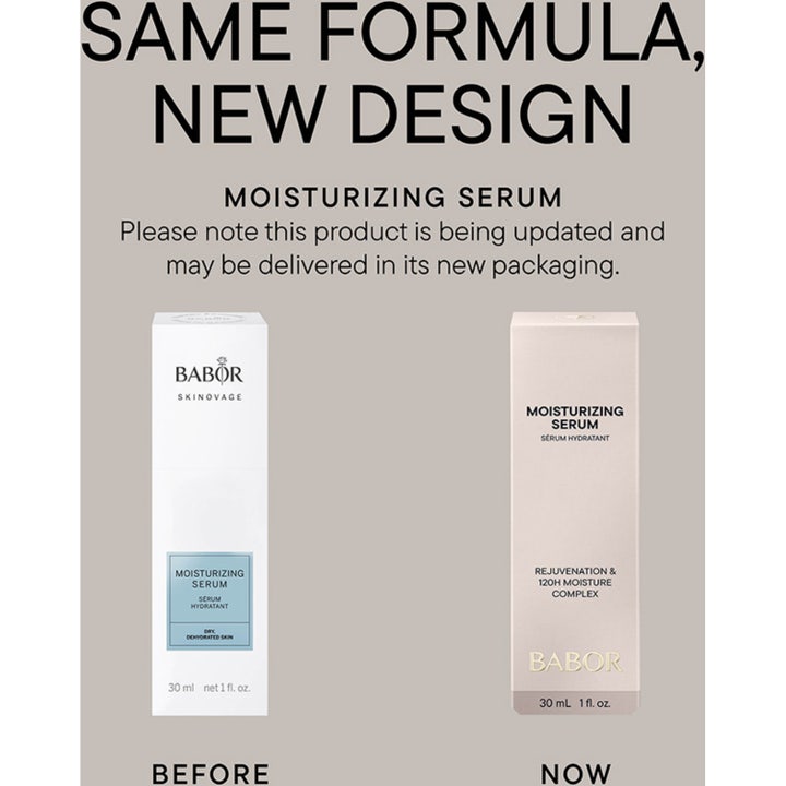 Babor Moisturizing Serum 30 ml återfuktande ansiktsserum i en vit frostad glasflaska med vit kork