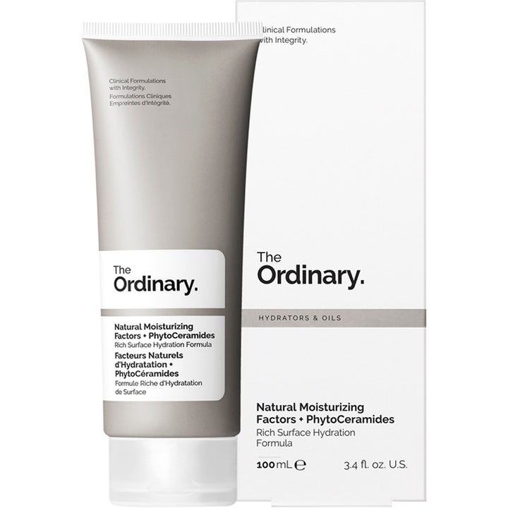 The Ordinary Natural Moisturizing Factors + PhytoCeramides 100 ml ceramider ansiktskräm i grå tub och vit kartong