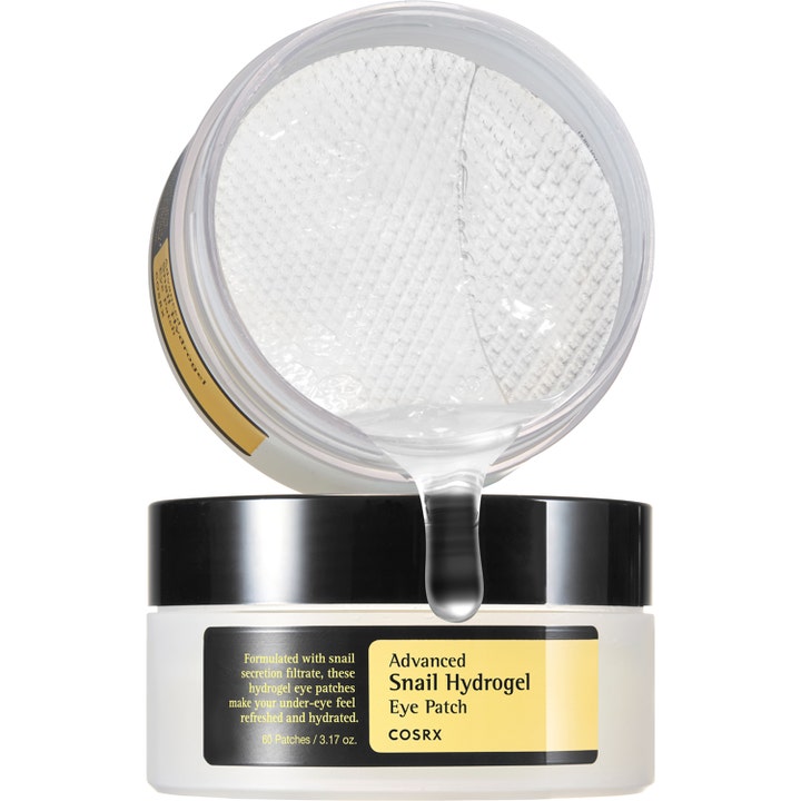 COSRX Advanced Snail Hydrogel Eye Patches 60 st återfuktande snigelmask med mönstrade patches och rinnande essens