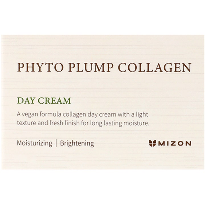 Mizon Phyto Plump Collagen Day Cream 50 ml vegansk collagen dagkräm för fastare hud med fokus på fukt och lyster.