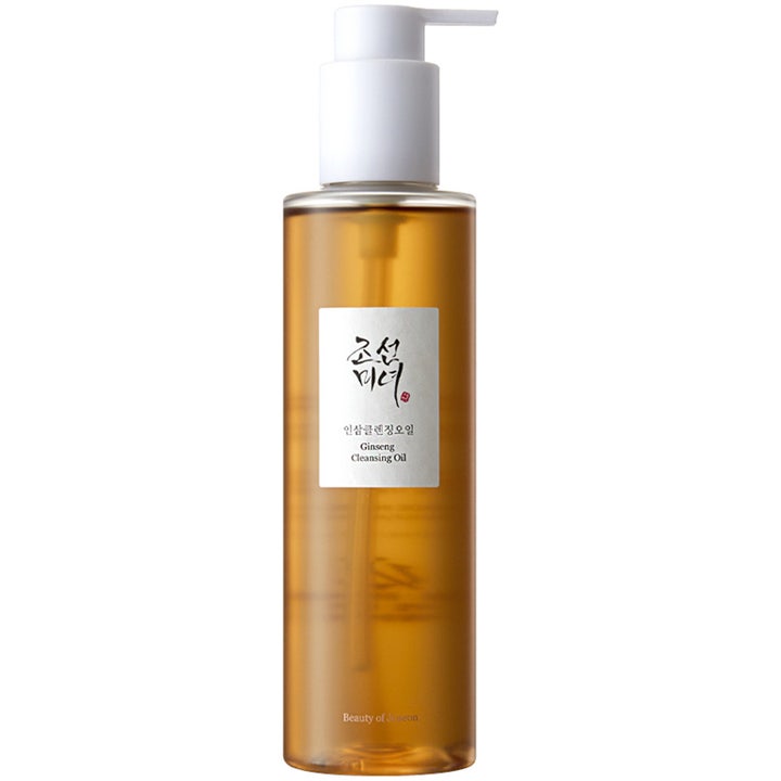 Beauty of Joseon Ginseng Cleansing Oil 210 ml djuprengörande ansiktsolja med bärnstensfärgad olja i flaska med vit pump