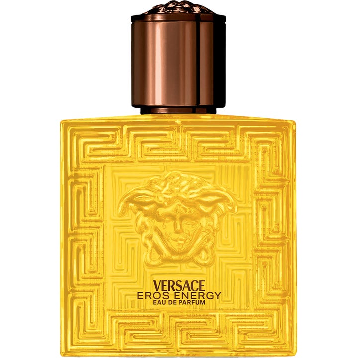 Versace Eros Energy Pour Homme 50 ml eau de parfum herr versace eros i gul glasflaska med relief och bronslock