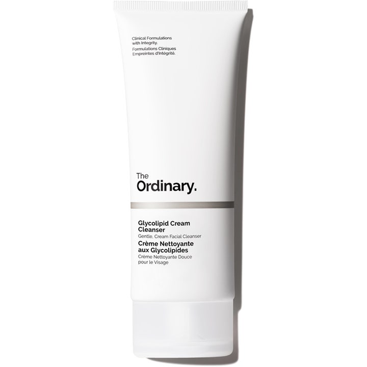 The Ordinary Glycolipid Cream Cleanser cruelty free rengöringskräm i vit tub för effektiv daglig sminkborttagning.