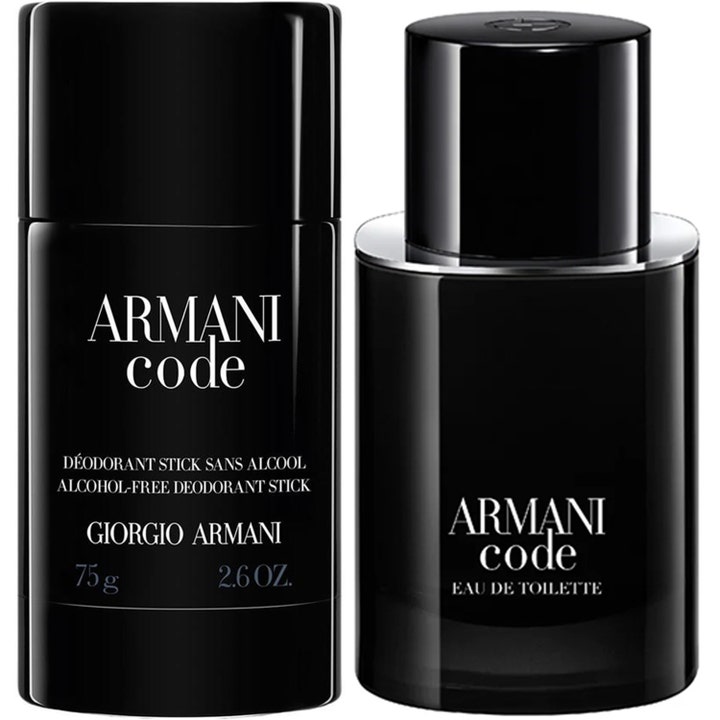 Armani Armani Code Set 50 ml armani code gift set 50ml med svart parfymflaska i glas och matchande svart deostick
