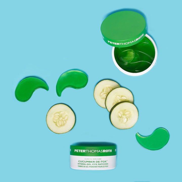 Peter Thomas Roth Cucumber De-Tox 60 st ögonmask gel med gurkskivor som ger fukt och anti-puffiness