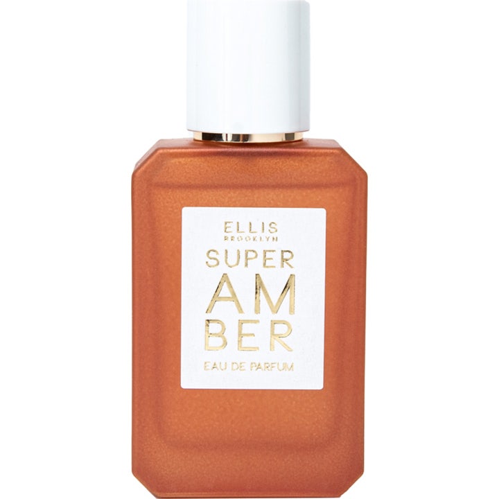 Ellis Brooklyn Super Amber Eau De Parfum 50 ml parfym som ger värme i frostad bärnstensfärgad glasflaska med vitt lock
