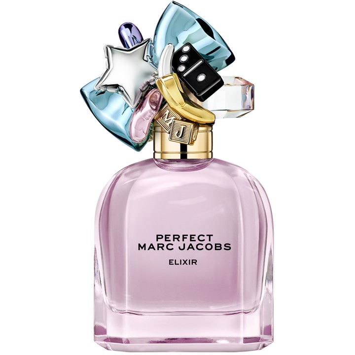 Marc Jacobs Perfect Elixir 50ml EdP i lila glasflaska med en dekorativ kork fylld av färgglada berlocker
