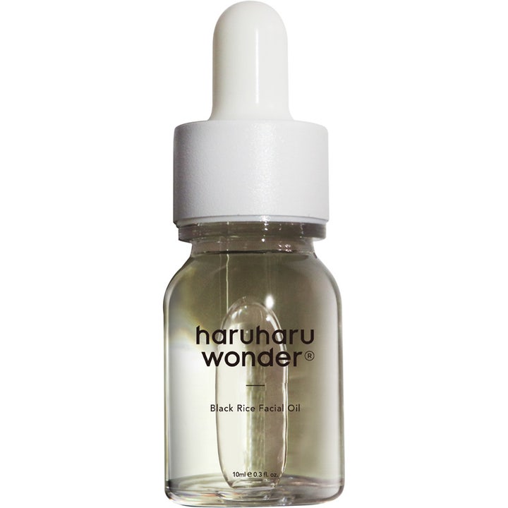 Haruharu Wonder Black Rice Facial Oil 10 ml ansiktsolja med svart ris ger anti-age antioxidanter i flaska med vit pipett