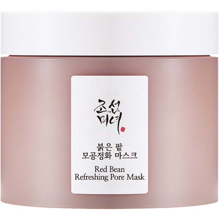 Beauty of Joseon Red Bean Refreshing Pore Mask ansiktsmask för att minimera porer med röda bönor i matt rosa burk.