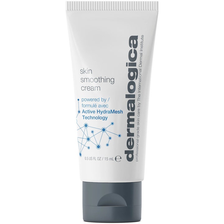 Dermalogica Skin Smoothing Cream 15 ml återfuktande ansiktskräm aktiv fuktteknologi i vit tub med grått lock