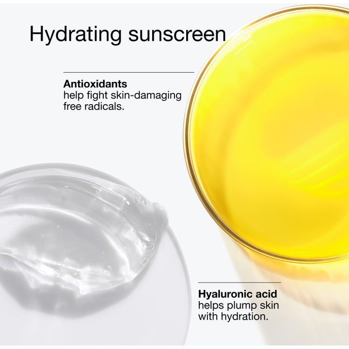 Clinique UV Solutions Hydrating Sunscreen 40 ml ansiktskräm med klar gelkonsistens och hyaluronsyra