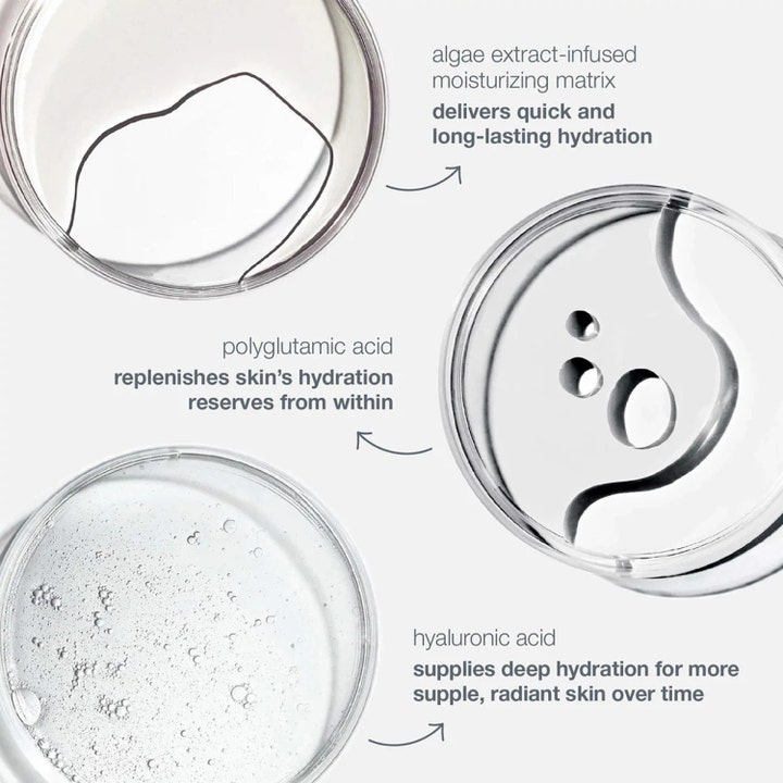 Dermalogica Circular Hydration Serum 10 ml återfuktande serum visar texturer med hyaluronsyra och polyglutaminsyra